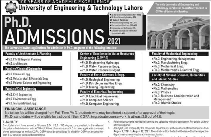 Admissions Open for Ph.D 2021