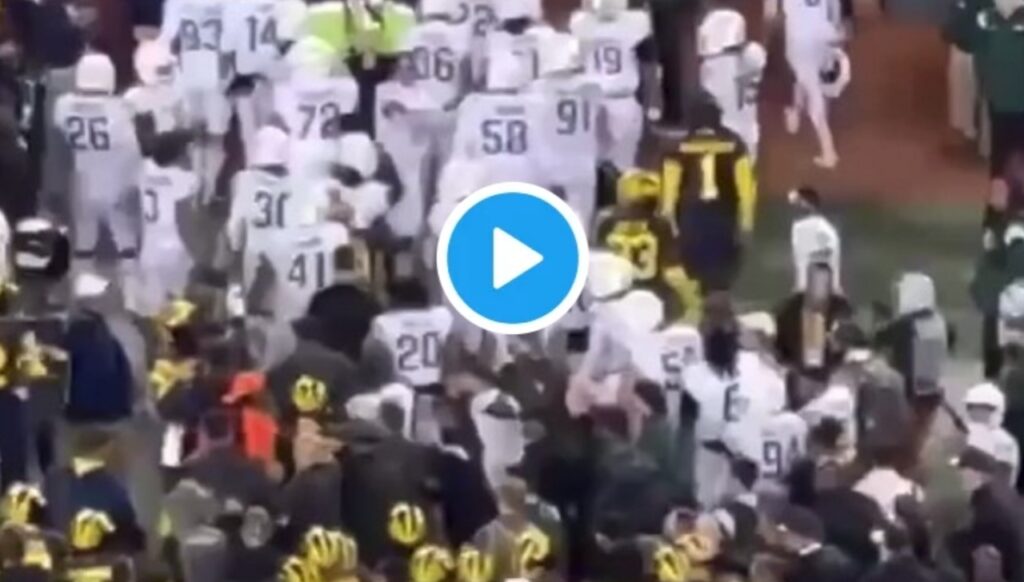 michigan state fight in tunnel